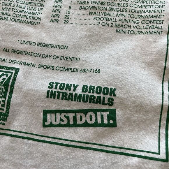 Vtg 90s Stony-Brook SUNY Intramural Shirt Sports Jerzees XL - Picture 11 of 12